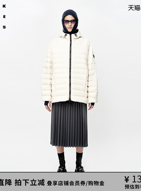 VVNK JANE PLUS“轻薄涂层面料”防钻绒连帽羽绒服女J349151044D