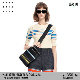 JANE 紧身小爬领针织套头衫 PLUS春季 中袖 女J310169653B 新品 VVNK