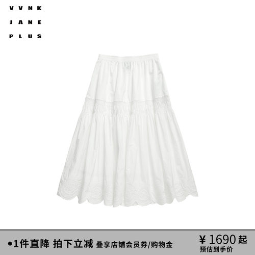 VVNK JANE PLUS2026夏季新款复古绣花半身裙女J620760059D