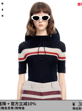 VVNK JANE PLUS春季新品“丝羊毛”小爬领针织衫女J310165607B