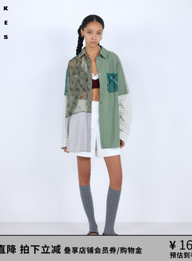 VVNK JANE PLUS2026夏季新款拼接雪纺衬衫女J620461045E