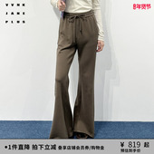 JANE PLUS2025春季 新款 VVNK 印花微喇简约休闲裤 子女J510861303B