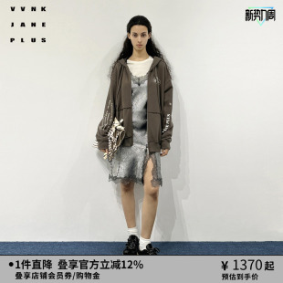 蕾丝花边吊带连衣裙女J510662005A PLUS春季 VVNK JANE