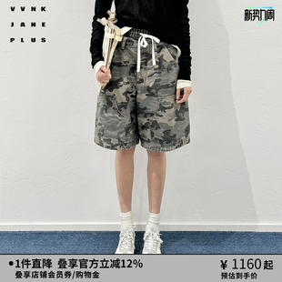 JANE 短裤 PLUS2025春季 迷彩工装 J511873232B 新款 VVNK