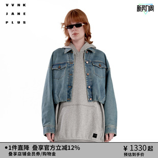 高腰短款 VVNK 新款 PLUS冬季 牛仔夹克外套女J441356226C JANE