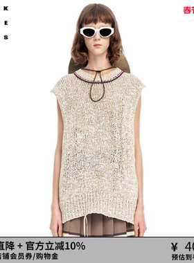 VVNK JANE PLUS秋冬新品宽松休闲大廓形针织背心女J311267645B