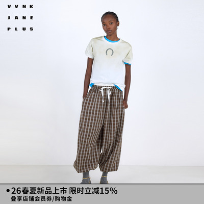 VVNK JANE PLUS2026春季新款印花正肩短袖T恤女J610559301A