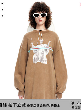 VVNK JANE PLUS春季新品简约牛仔感宽松男友风卫衣女J315058305A