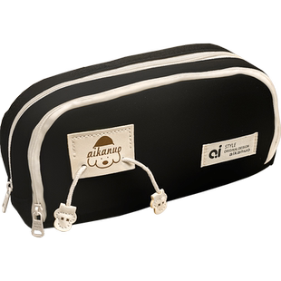 修狗笔袋女生2025年新款超火文具盒女孩款超大容量铅笔盒女生初中生小学生2024高颜值简约ins风黑色铅笔袋