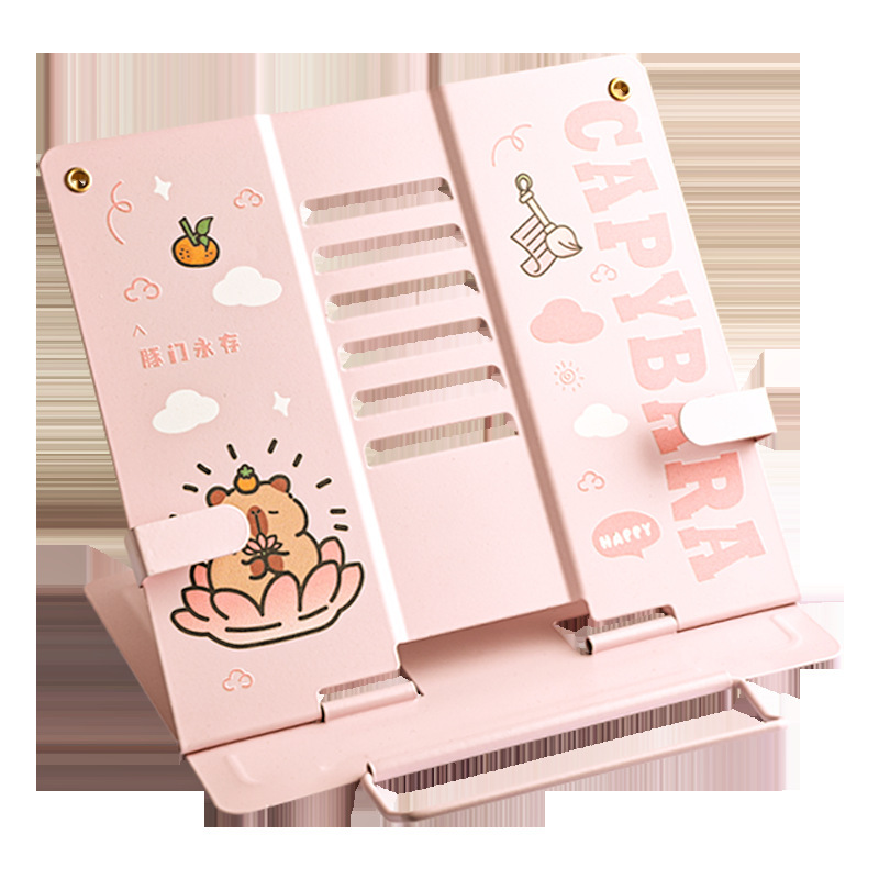 卡皮巴拉周边文具卡比吧啦书立架阅读书架书夹固定书本支架看书读书神器绘本儿童宝宝小学生桌面学习翻书固定