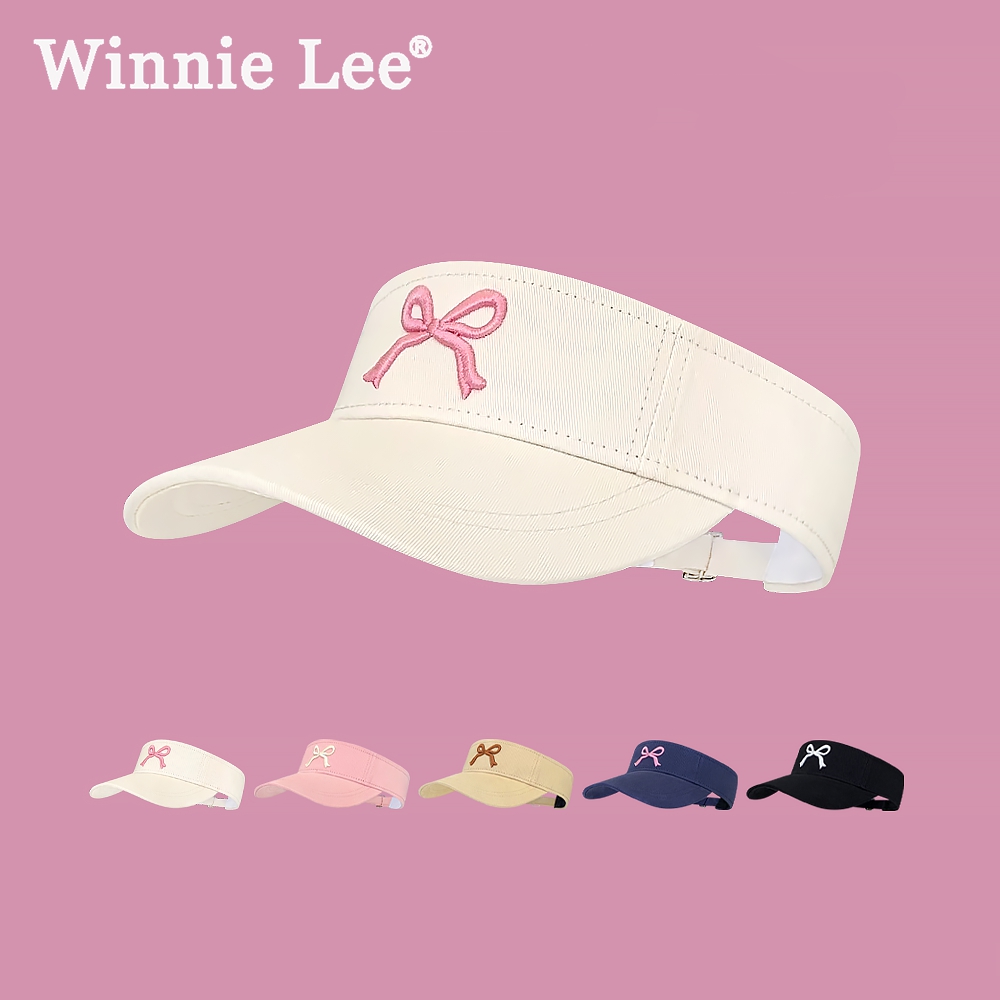 Winnie Lee日本设计师联名款蝴蝶结刺绣空顶帽子女夏季遮阳鸭舌帽
