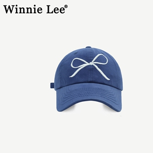 蝴蝶结刺绣棒球帽女夏季 遮阳鸭舌帽子 Lee日本设计师联名款 Winnie