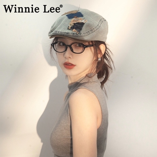 Winnie 帽子做破牛仔贝雷帽复古前进帽鸭舌帽 Lee日本设计师联名款