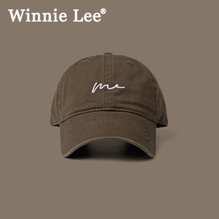 Winnie 帽子咖色鸭舌帽大头围棒球帽加宽帽檐 Lee日本设计师联名款