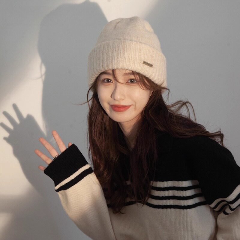 MonstarLee大头围毛线帽子冬季