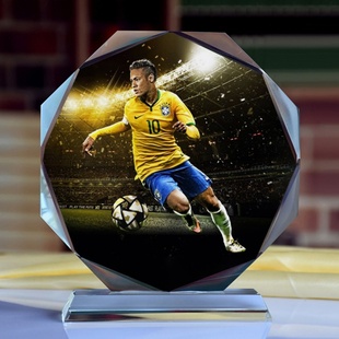 内马尔足球周边生日礼物男生姆巴佩萨拉赫C罗梅西手办纪念品摆件