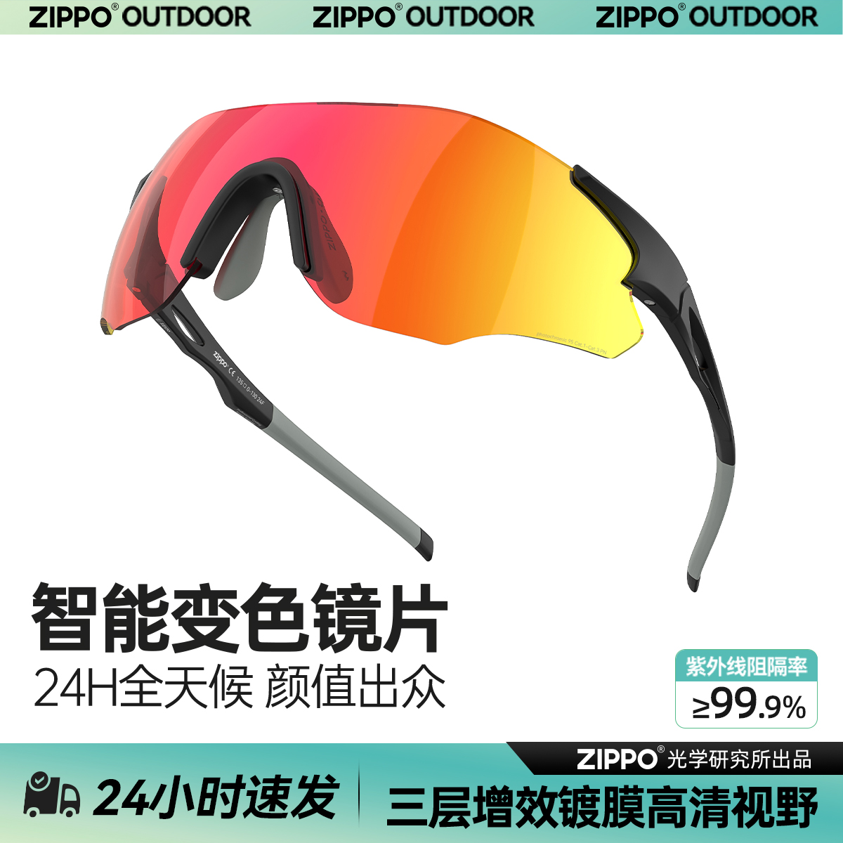 跑步防风智能变色日夜两用