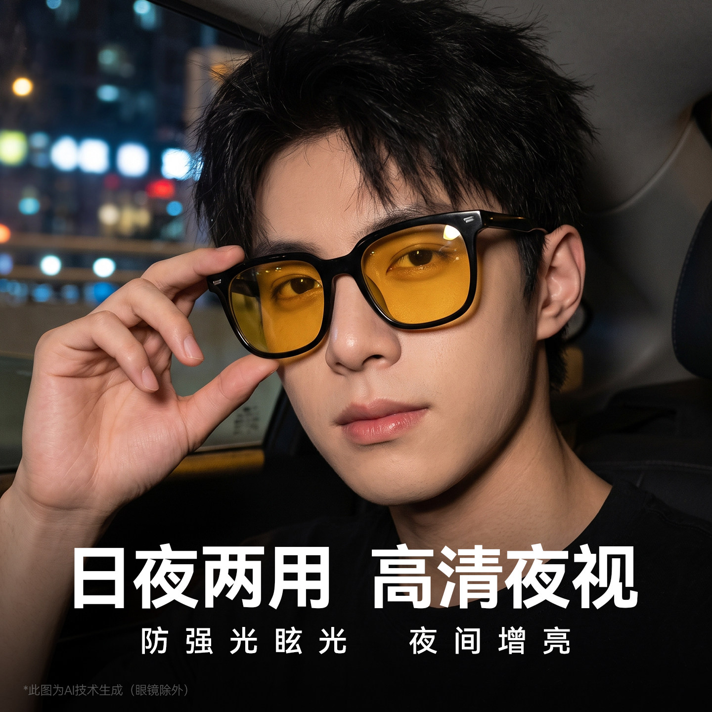 ZIPPO夜视眼镜男夜间开车专用防远光灯偏光变色日夜两用墨镜69150
