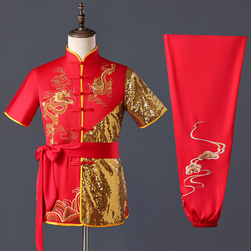 汉佩武术表演服刺绣比赛服装