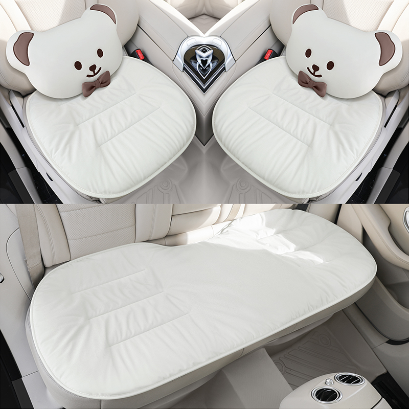 冬季加厚短绒车用座垫车载三件套