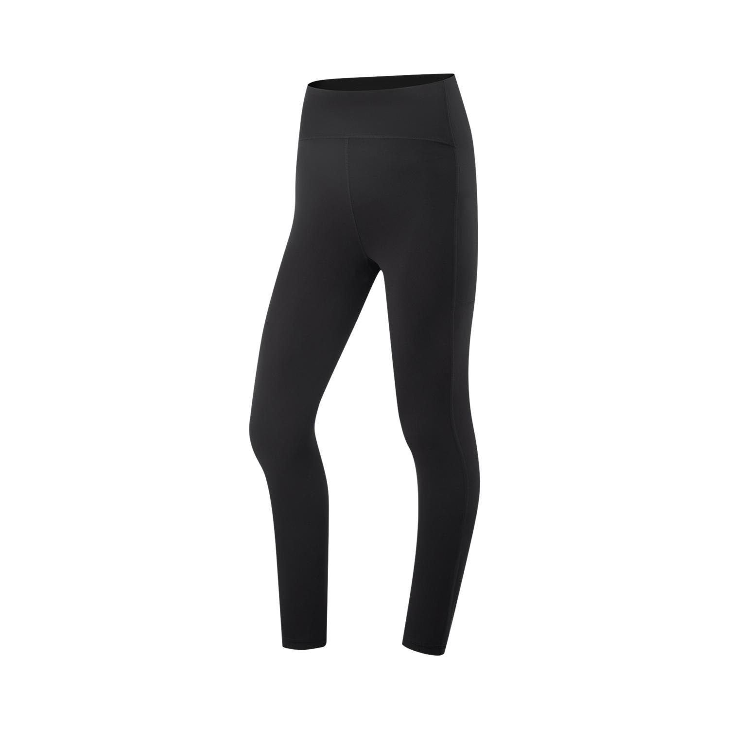 李宁健身系列女子2025新款平口高弹支撑高腰紧身运动长裤AULV040