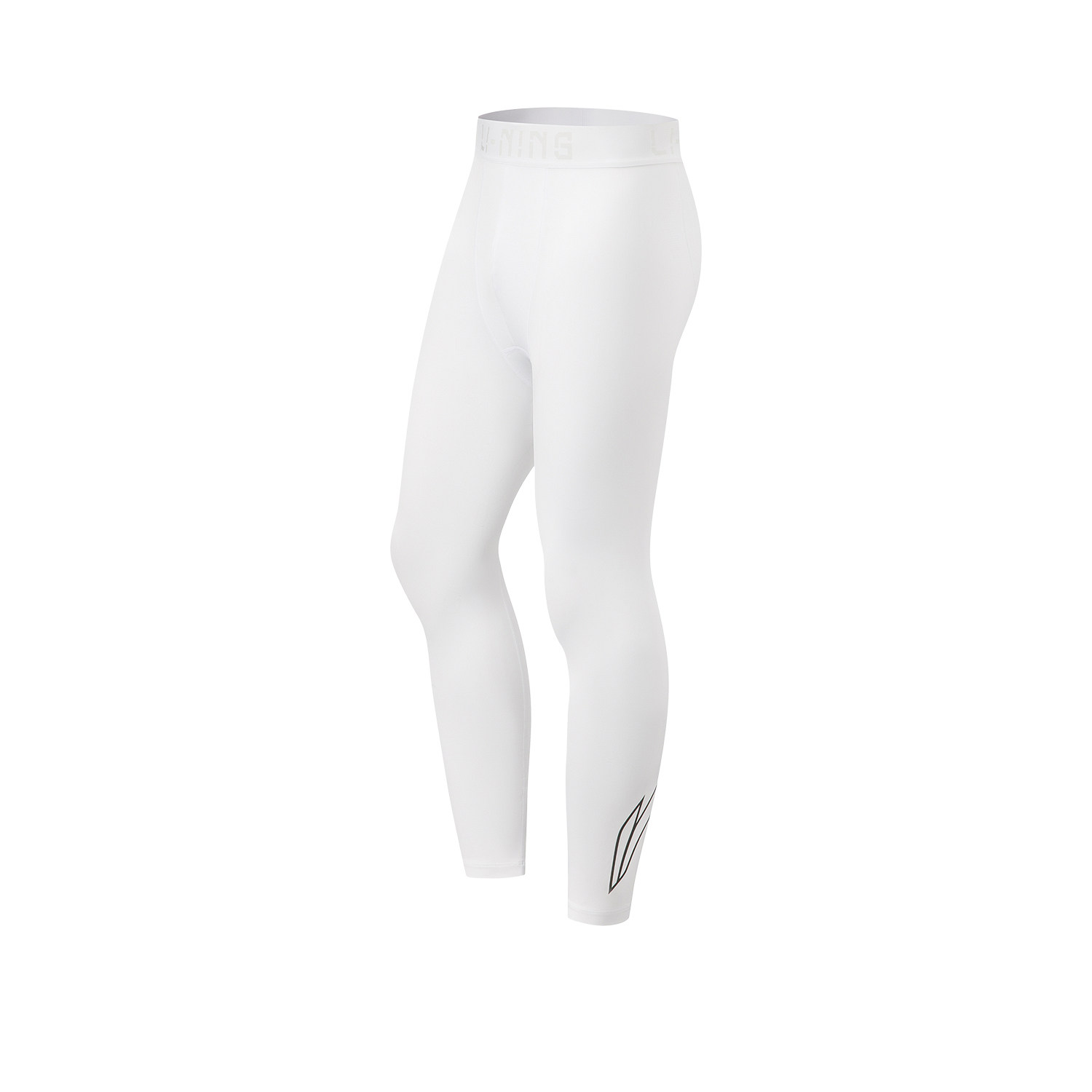 李宁CBA专业篮球系列男子保暖舒适纯色紧身运动九分裤AULU071