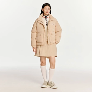 李宁 1990 X Clove联名系列女子宽松90%鹅绒短羽绒服AYMV554-1