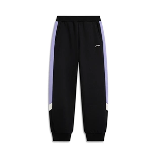 李宁女小大童束脚加绒保暖卫裤 YKLV460