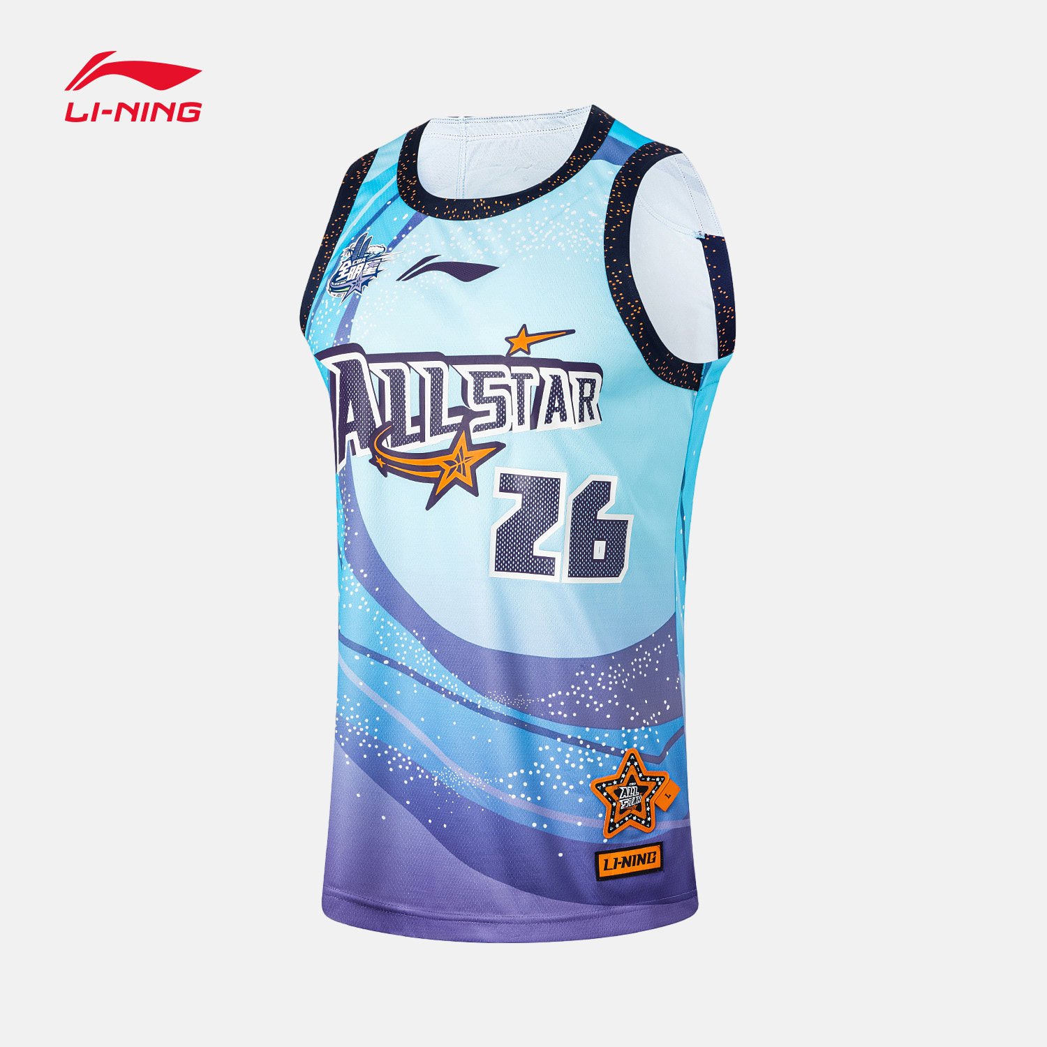 李宁CBA全明星周琦专业篮球系列比赛服男士2024新款运动服AAYU245