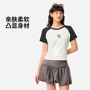 女子時尚 李寧短袖 2025秋季 新品 T恤AHSV800 潮流系列休閑運動短袖