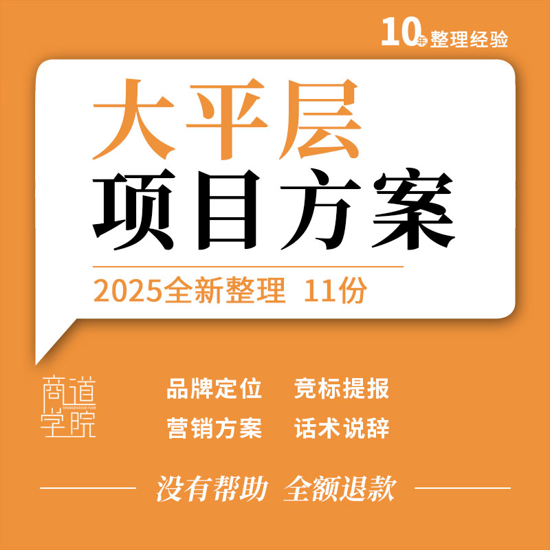 大户型大平层别墅项目品牌定位竞标提报方案营销推广策略话术说辞