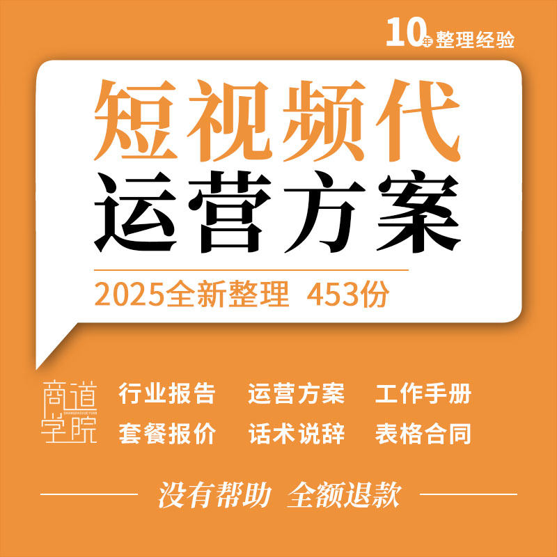 抖音快手短视频代运营方案流程思维导图报价分析执行表格合同模板