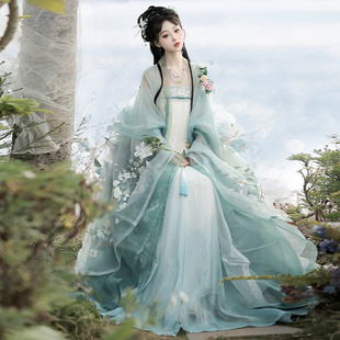 花小衣原创汉服女【青玉枝】唐制古风齐胸复原刺绣印花日常春夏款