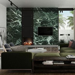 普拉达绿色大理石壁纸意式 轻奢客厅民宿房间高级感墙布3d奢石墙纸