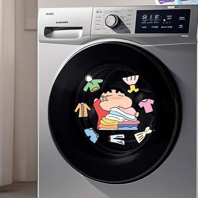 卡通蜡笔小新滚筒洗衣机贴