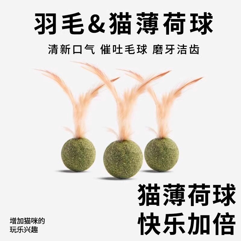 猫玩具猫薄荷球羽毛磨牙自嗨解闷猫草片球逗猫棒猫化排毛猫咪专用,宠物/宠物食品及用品,逗猫棒,淘宝优惠券,粉丝福利购,淘宝优惠卷