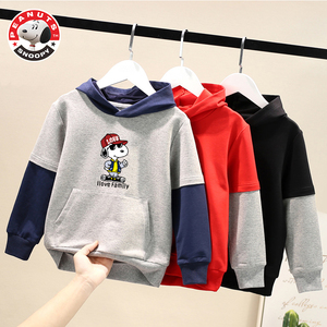 42.9元包邮  史努比 秋冬童装假两件卫衣