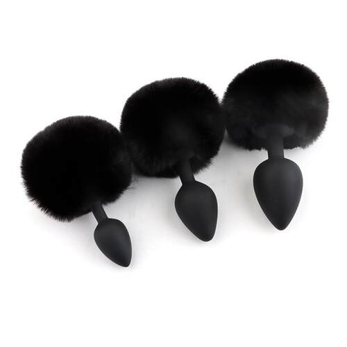 Silicone Rabbit Tail Anal Plug Fur Ball Rear Court Alternati