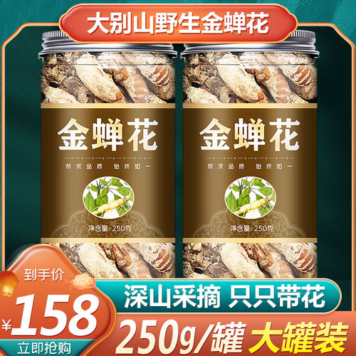 金蝉花虫草野生500g野生旗舰店250g黄知花蝉花草菌质粉的功效泡酒