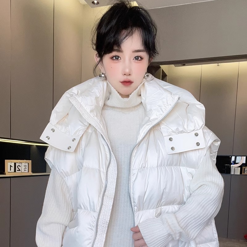 羽绒马甲女2024冬季新款欧洲站