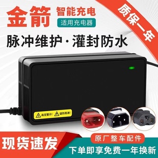 防水型适用金箭电动车电瓶充电器48V12AH60v20AH72V32AH2针3针