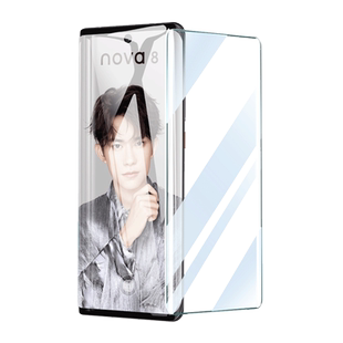 适用华为nova9钢化膜nove10微晶陶瓷膜novo8pro曲屏无尘仓navo11ultra手机nava7水凝hi新款note曲面12专用se