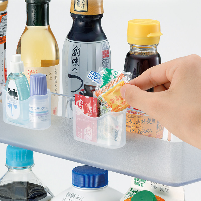日本冰箱侧门调料包色拉酱收纳盒图片