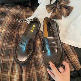 2025新款日系JK制服小皮鞋女春秋学生百搭英伦学院风厚底乐福单鞋