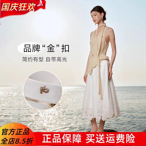 百思图夏季新款时尚通勤舒适羊皮一字拖平底外穿女凉拖鞋TY414BT5