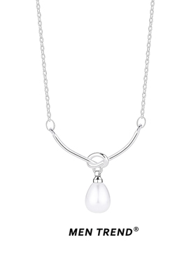 JUSONG KLEIN新款绳结水滴项链女小众设计百搭精致高级感毛衣链