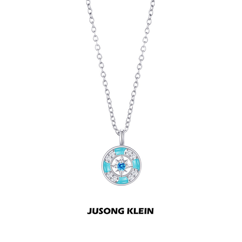 Jusong Klein 钛钢项链 夏日海边系列游泳圈项链女小众设计锁骨链