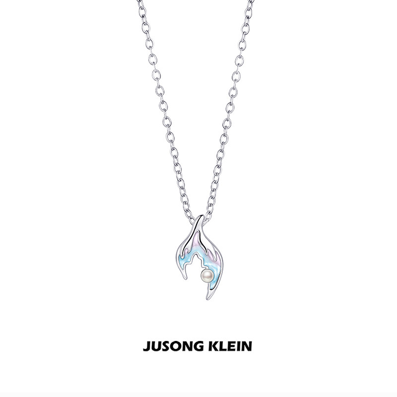 Jusong klein 钛钢项链 春日蝴蝶系列渐变鱼尾项链女轻奢锁骨链,饰品/流行首饰/时尚饰品新,项链,淘宝优惠券,粉丝福利购,淘宝优惠卷