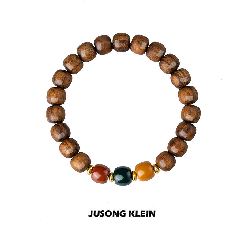 Jusong Klein 木质手串三色珠子新中式民族风简约手串男女手链