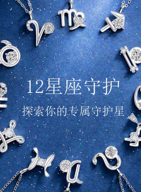 原创设计七夕礼物十二星座项链气质感百搭小众时尚轻奢可爱锁骨链